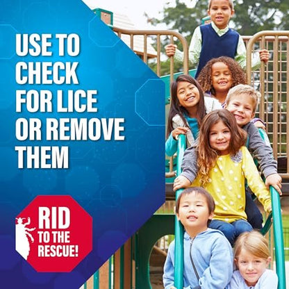 RIDvantage Premium Läuse- und Nissenkamm (1 Stück) – Edelstahl, rot