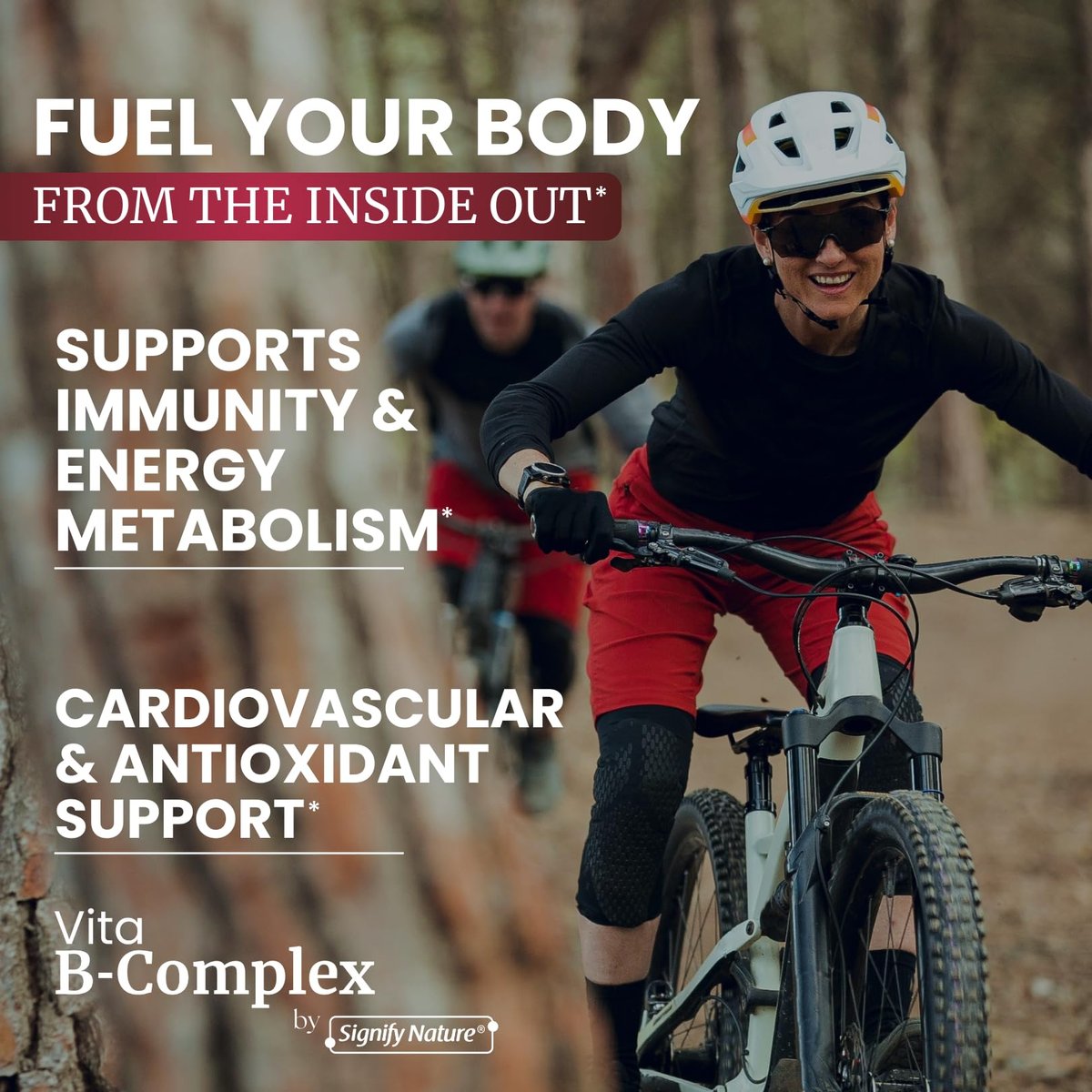 SIGNIFY NATURE VitaBComplex mit Vitamin C und E – B-Komplex Vitamine für Frauen & Männer, B-Komplex Nahrungsergänzung, VIT B1, B2, B3, B5, B6, B8, B9, B12 – Super B Softgels – 60 Stück