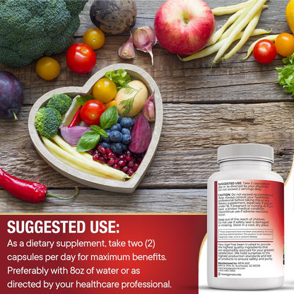 NEW AGE CoQ10 200mg mit Rotem Hefereis, Omega 3, Magnesium-Komplex, Zink, Vitamin K2 & D3 – Herzgesundheit-Unterstützung für Frauen und Männer mit Vitamin B3, Coenzym Q10 – 60 Kapseln