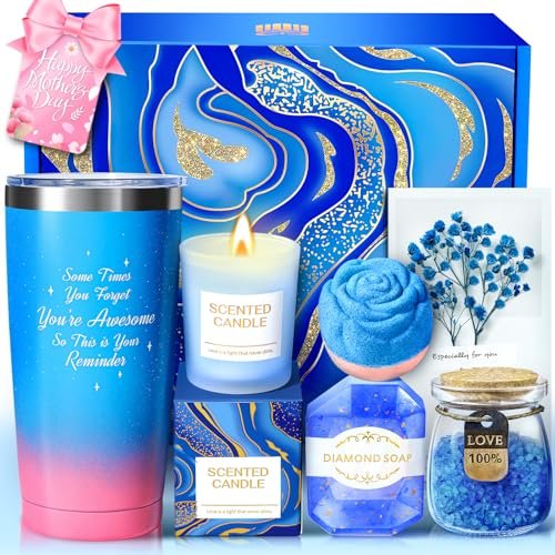 Geschenke für Frauen, Muttertagsgeschenke für Mama Schwester Freundin Oma Beste Freundin Tochter Lehrerin Abschlussgeschenk, Selbstpflege-Spa-Set Blau