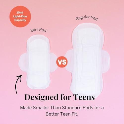 Pixie Bio-Baumwolle Ultra Dünne Mini Slipeinlagen für Teenager - Slipeinlagen mit Flügeln - Leichte Saugfähigkeit Menstruationseinlagen - Hypoallergen, Ungiftig & Biologisch Abbaubar für die Intimhygiene - FSA Berechtigt - 16 Stück