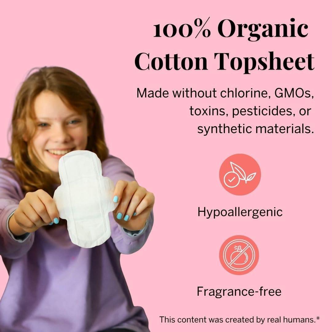 Pixie Bio-Baumwolle Ultra Dünne Mini Slipeinlagen für Teenager - Slipeinlagen mit Flügeln - Leichte Saugfähigkeit Menstruationseinlagen - Hypoallergen, Ungiftig & Biologisch Abbaubar für die Intimhygiene - FSA Berechtigt - 16 Stück