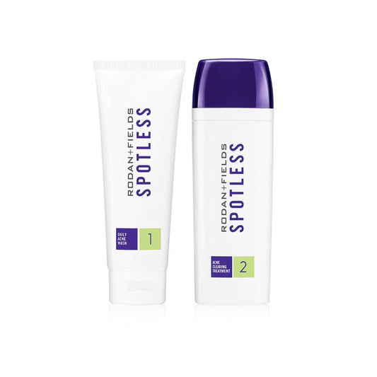 Rodan + Fields Spotless Regime – Benzoylperoxid-Gesichtsreinigung für empfindliche Haut | Anti-Akne-Set für Erwachsene & Jugendliche