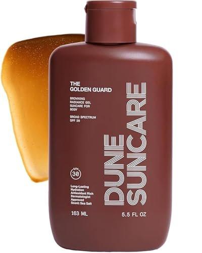 The Golden Guard Sonnencreme - Riffschonende getönte Sonnencreme für den Körper - Bräunender Breitband-SPF 30 Sonnenschutz - Sonnenbräunungslotion-Alternative, die Ihre Haut schützt, hydratisiert und pflegt 5,5 Fl Oz