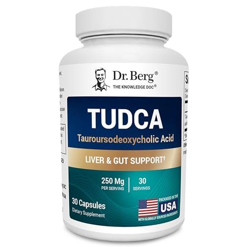 Dr. Berg TUDCA Supplement (Tauroursodeoxycholsäure) - Hochwirksame Formel für Lebergesundheit, Gallenfluss, Gallenblasenunterstützung und Verdauungsgesundheit* - 30 Kapseln