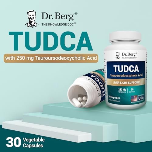 Dr. Berg TUDCA Supplement (Tauroursodeoxycholsäure) - Hochwirksame Formel für Lebergesundheit, Gallenfluss, Gallenblasenunterstützung und Verdauungsgesundheit* - 30 Kapseln