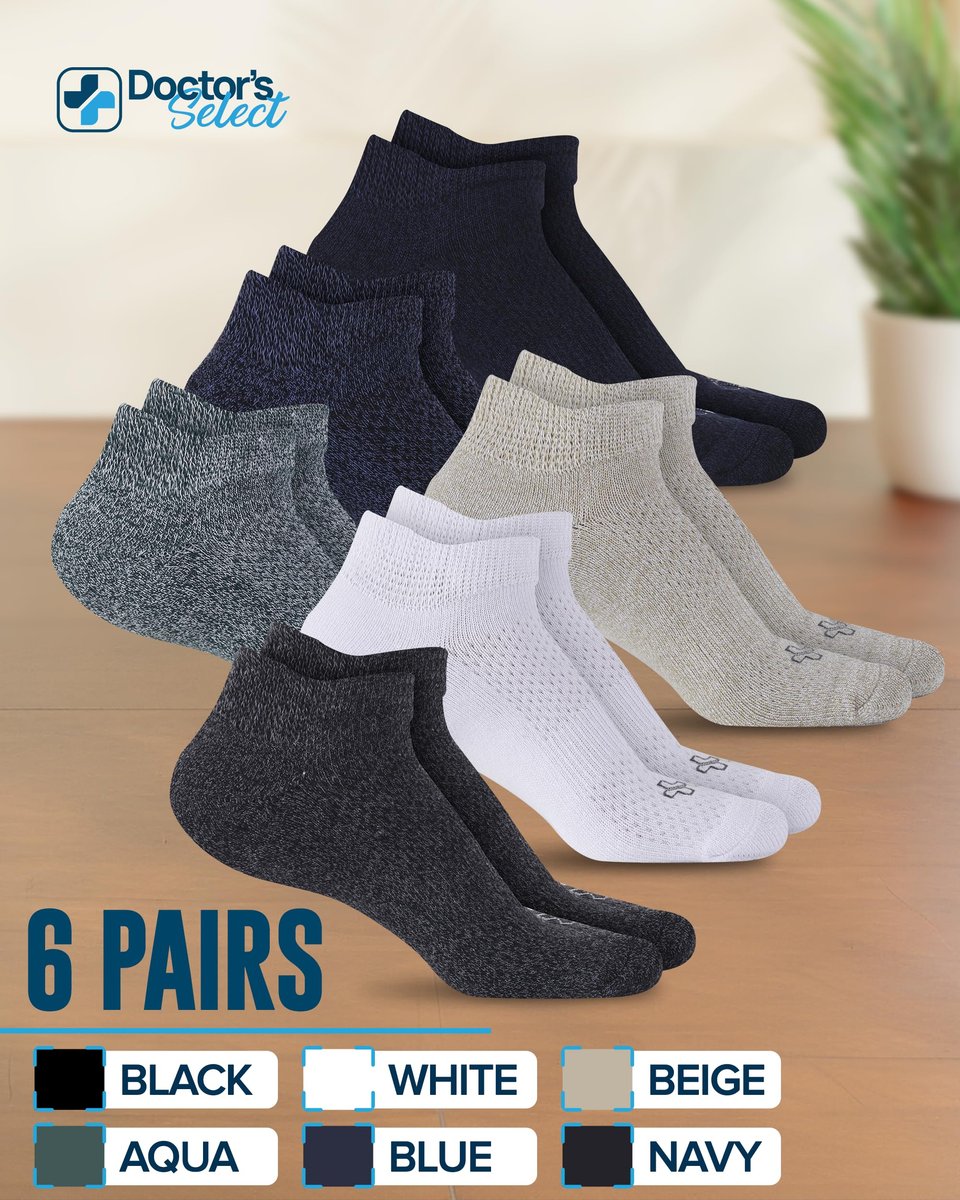 Doctor's Select Viskose-Bambus-Angoradiabetikersocken für Damen und Herren - 6 Paar | Bambusviskose-Socken Damen | Herren Diabetikersocken | Neuropathie-Socken für Damen | Schwarz, Weiß, Beige, Aqua, Blau, Marineblau