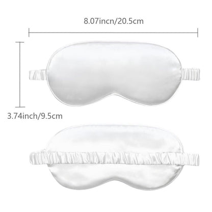 10er-Pack Schlafmasken, Seiden-Augenmasken für Nacht, Büro, Reisen, Partyspiele – geeignet für Damen/Herren (Weiß)