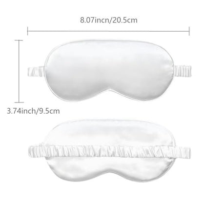 10er-Pack Schlafmasken, Seiden-Augenmasken für Nacht, Büro, Reisen, Partyspiele – geeignet für Damen/Herren (Weiß)