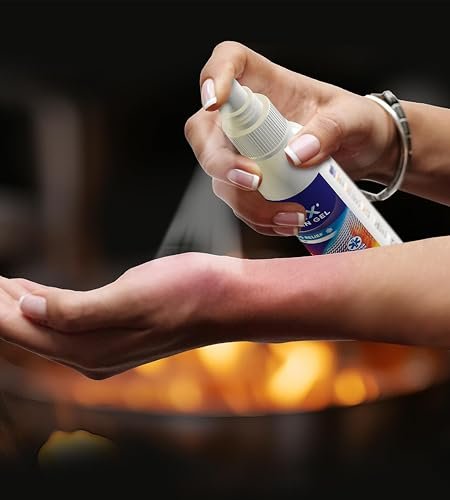 BurnFix® Hydrogel Brandspray – 120 ml Sofortige Kühlung bei Verbrennungen 1. & 2. Grades, Sonnenbrand & Verbrühungen | Arztempfohlene feuchtigkeitsspendende Erste-Hilfe für Kinder & Erwachsene