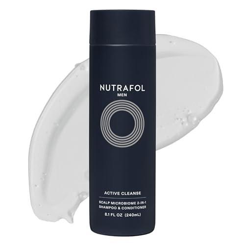 Nutrafol Herren Shampoo & Conditioner 2-in-1 – Reinigt, Hydratisiert, befreit Poren, verbessert Haardichte & Stärke – ärztlich formuliert für dünner werdendes Haar – farbsicher, sulfatfrei – 240 ml Flasche