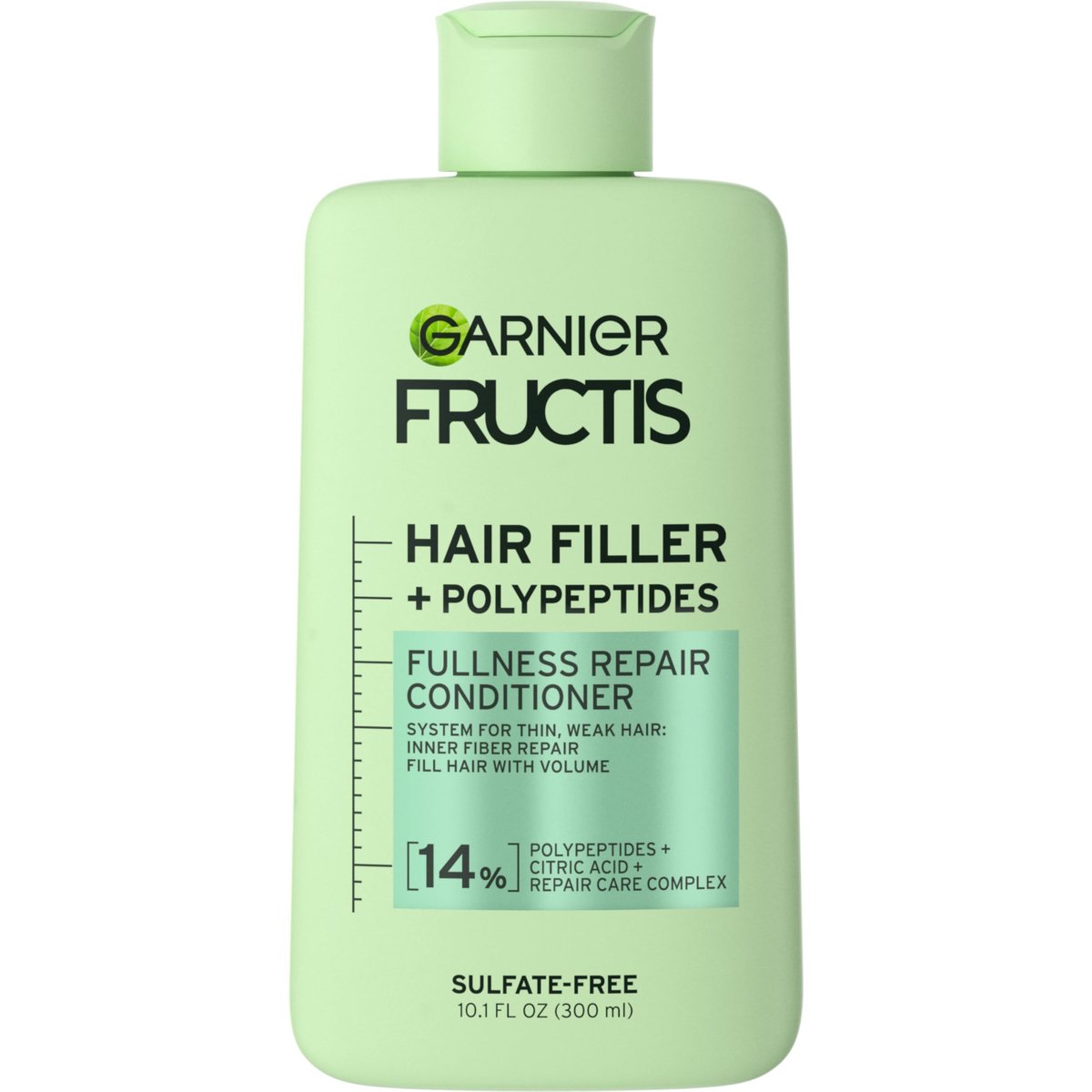 Garnier Fructis Hair Filler Fullness Repair Conditioner – Volumen-Spülung mit Polypeptiden für dünnes, schwaches Haar und Spliss, 10,1 Fl Oz
