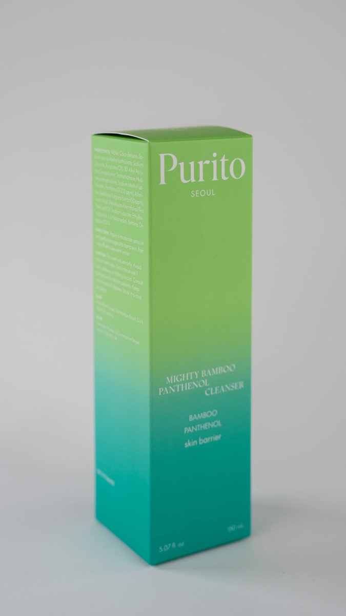 PURITO Mighty Bamboo Panthenol Reinigungsgel – Sanfte Gesichtsreinigung für Feuchtigkeit, Make-up Entferner für empfindliche Haut, vegan & tierversuchsfrei, 150 ml
