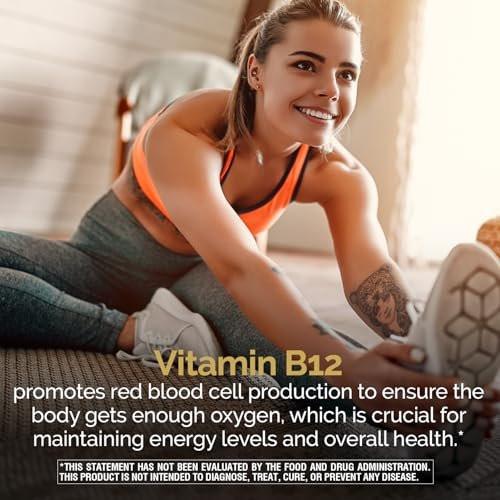 Nature's Wonder Vitamin B12 1000 mcg – Zeitfreisetzungstabletten für Energiestoffwechsel, Unterstützung der Gehirn- und Nervengesundheit, 150-Tage-Vorrat, 150 Tabletten