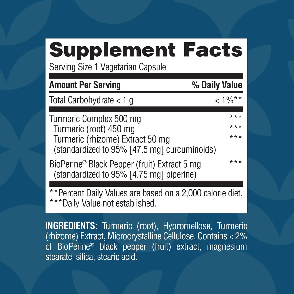 Nature's Wonder Kurkuma Komplex mit BioPerine - 500mg Kurkuma + 5mg BioPerin für Gelenkfunktion, Mobilität und Wohlbefinden, 90 vegane Kapseln