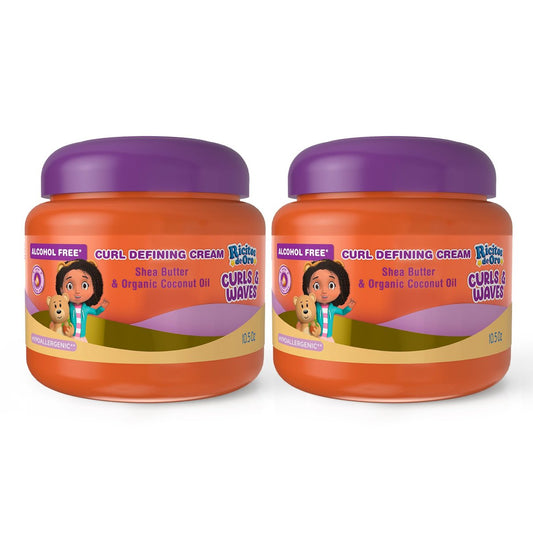 Ricitos de Oro Curl Defining Cream – Locken definieren ohne Frizz, langanhaltende Feuchtigkeit, 100% natürliche Öle, vegane Inhaltsstoffe, 10,5 Unzen, 2er-Pack