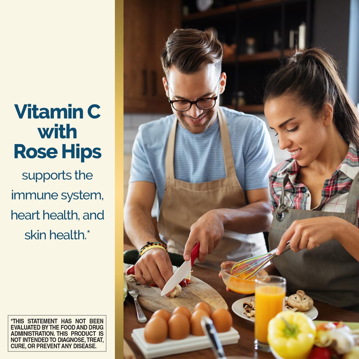Nature's Wonder Vitamin C 1000 mg mit Hagebutten-Tabletten für die Immununterstützung, 250 Portionen, 250 Stück
