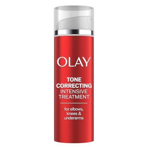 Olay Intensive Tone Correcting Creme für Ellbogen, Knie & Achseln mit Niacinamid, Vitamin B3 Komplex, spendet tiefenwirksame Feuchtigkeit, ausgeglichener Hautton, 50 ml