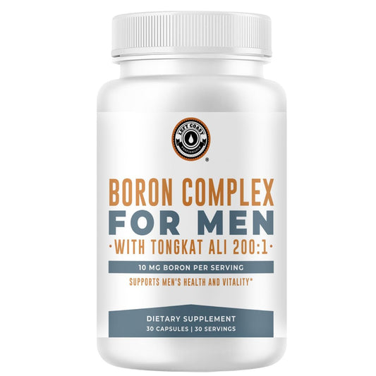 Boron Komplex für Männer mit Tongkat Ali – Vitamin D3, Zink Picolinat 30mg, Longjack Tongkat Ali – Borcitrat 10mg für Männergesundheit – Non GMO, Glutenfrei, Ohne Allergene – 30 Kapseln