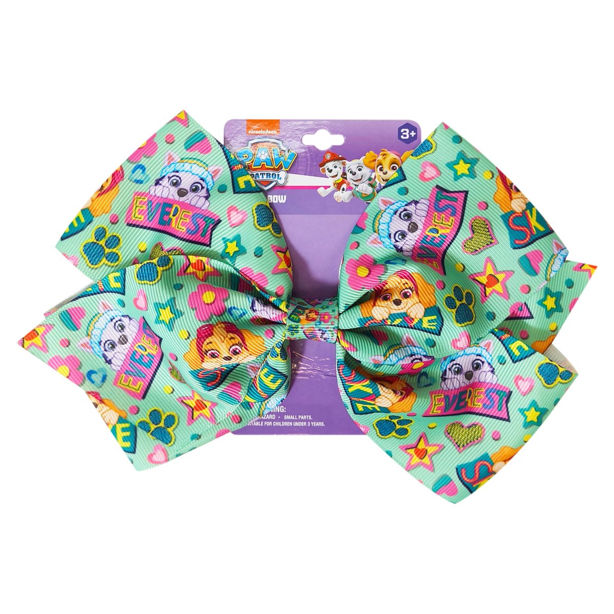 LUV HER Paw Patrol Einzelne Haarschleife für Mädchen – Große bedruckte Haarschleife mit Ihren Lieblings-Paw-Patrol-Charakteren – Alligator-Clip – Haarschleifen für den täglichen Gebrauch oder besondere Anlässe, ab 3 Jahren