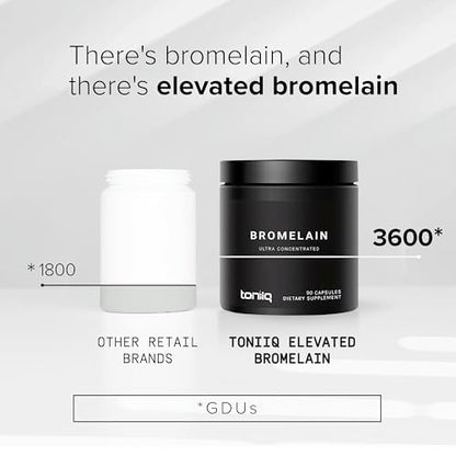 Ultra High Strength Bromelain 1000 mg – 3600 GDU/Gram – Hochkonzentriert und bioverfügbar – 90 vegane Kapseln – 45 Portionen pro Behälter – Bromelain Nahrungsergänzungsmittel
