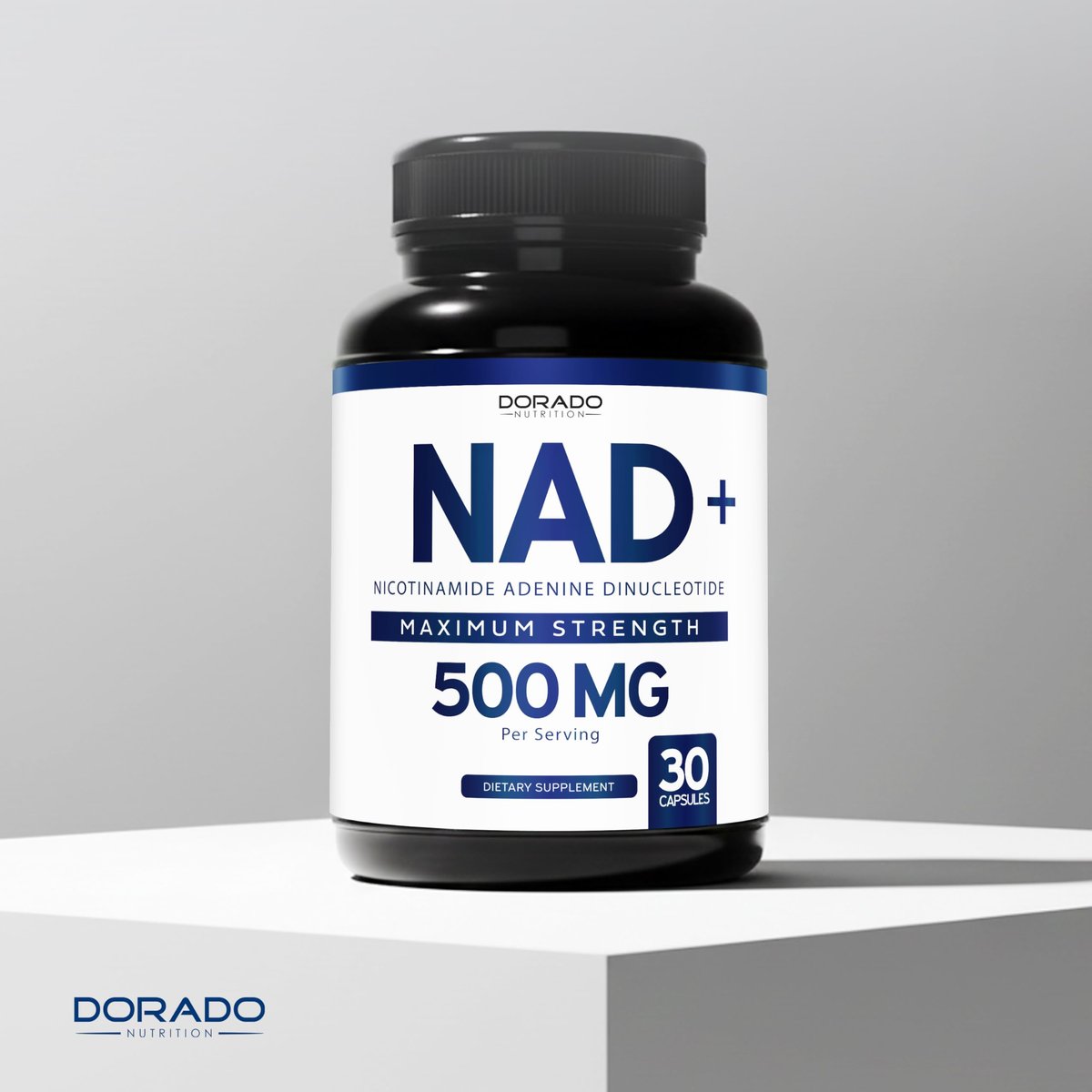 NAD+ Supplement 500mg – 95% reines NAD+ pro Portion | NMN & Nicotinamid-Ribosid Unterstützung | Vegan, Non-GMO, Ohne Füllstoffe, Laborgeprüft – 30 Kapseln