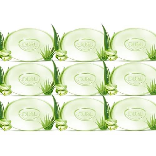 Duru Aloe Vera Glycerin Seife - Vegane Transparente Reinigungsbar - Feuchtigkeitsspendend für empfindliche Haut - 9er Pack