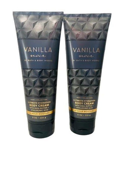 Bath and Body Works Vanilla Noir Body Cream 8 oz (Pack of 2) – Reichhaltige Körpercreme für luxuriöse Pflege