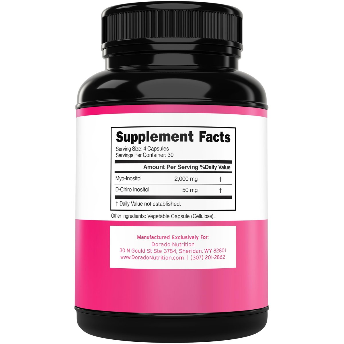 Myo-Inositol & D-Chiro Inositol Supplement für Frauen – 120 Kapseln, 2050 mg pro Portion, ideales 40:1 Verhältnis – Hormonbalance für Frauen – Drittanbieter getestet, vegan & hergestellt in den USA
