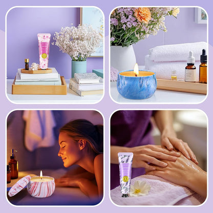 Geschenkkörbe für Frauen: Einzigartige Kerzen & Handcreme-Geschenkset, Geschenke für Mama, Lehrerin, Entspannendes Spa-Weihnachtsgeschenkset, Geburtstagsgeschenk für Ehefrau, Kollegin, Freundin, Krankenschwester