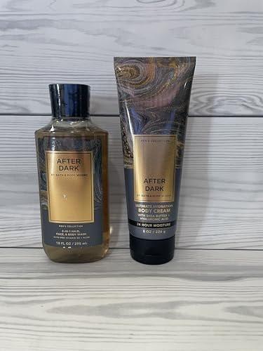 Bath & Body Works After Dark Herren 3-in-1 Haar-, Gesichts- & Körperwäsche und Body Cream 2-teiliges Set