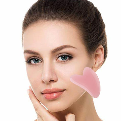 FDKJEJC Körper-Gua-Sha-Werkzeug aus Naturharz – Große Zellulite-Massage für Rücken, Beine und Gesicht – Lymphdrainage-Tool zur Körperformung (Pink)