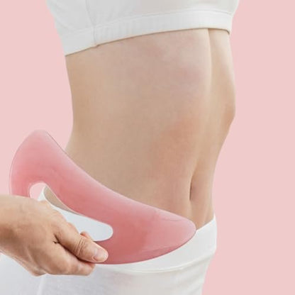 FDKJEJC Körper-Gua-Sha-Werkzeug aus Naturharz – Große Zellulite-Massage für Rücken, Beine und Gesicht – Lymphdrainage-Tool zur Körperformung (Pink)