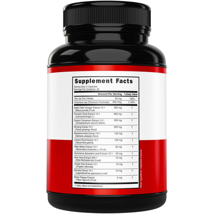 GLP-1 Supplement 14-in-1 Formel – mit Berberin, ACV, Chrom, Ceylon-Zimt, Kurkuma & mehr – unterstützt Darmgesundheit & Stoffwechsel – drittgetestet, vegan & hergestellt in USA