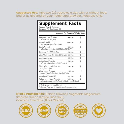 Candida Cleanse Detox (60 Kapseln) – Fortschrittliche 11-in-1 Formel zur Behandlung von Überwucherung mit Candida-Killer-Komplex für Männer und Frauen – Drittanbieter getestet – Hergestellt in den USA