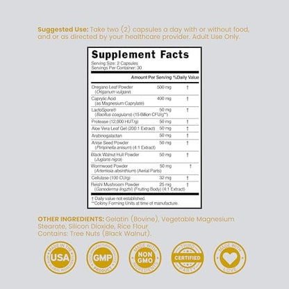 Candida Cleanse Detox (60 Kapseln) – Fortschrittliche 11-in-1 Formel zur Behandlung von Überwucherung mit Candida-Killer-Komplex für Männer und Frauen – Drittanbieter getestet – Hergestellt in den USA