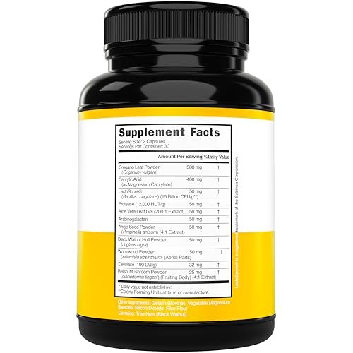 Candida Cleanse Detox (60 Kapseln) – Fortschrittliche 11-in-1 Formel zur Behandlung von Überwucherung mit Candida-Killer-Komplex für Männer und Frauen – Drittanbieter getestet – Hergestellt in den USA