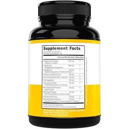 Candida Cleanse Detox (60 Kapseln) – Fortschrittliche 11-in-1 Formel zur Behandlung von Überwucherung mit Candida-Killer-Komplex für Männer und Frauen – Drittanbieter getestet – Hergestellt in den USA