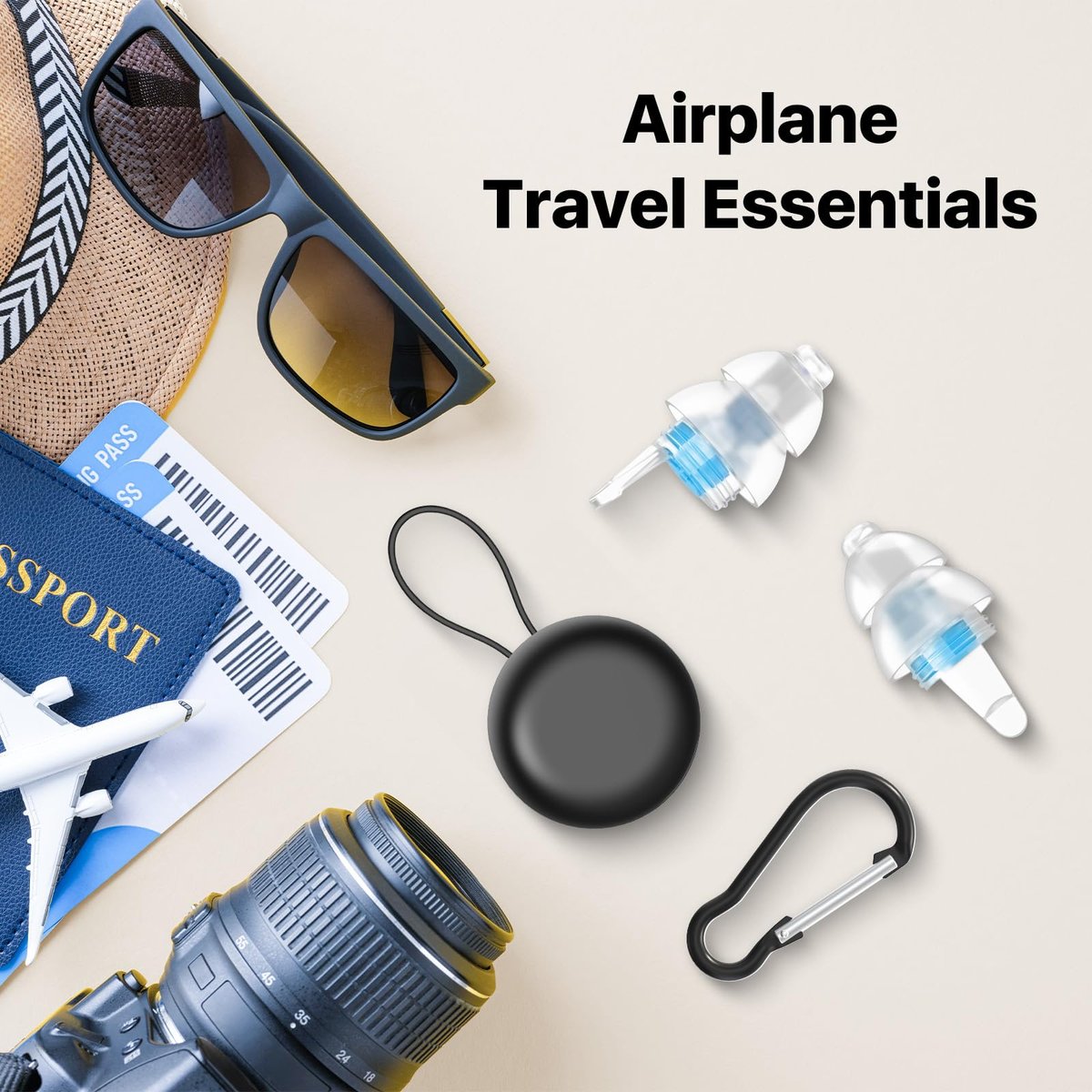 Softvox Ohrstöpsel für Flugzeug – Druckausgleich & Gehörschutz 25 dB – Wiederverwendbare Silikon-Ohrstöpsel für Erwachsene & Kinder ab 12 Jahren mit kleinen Gehörgängen – Reise-Essentials (Blau, 1 Paar)