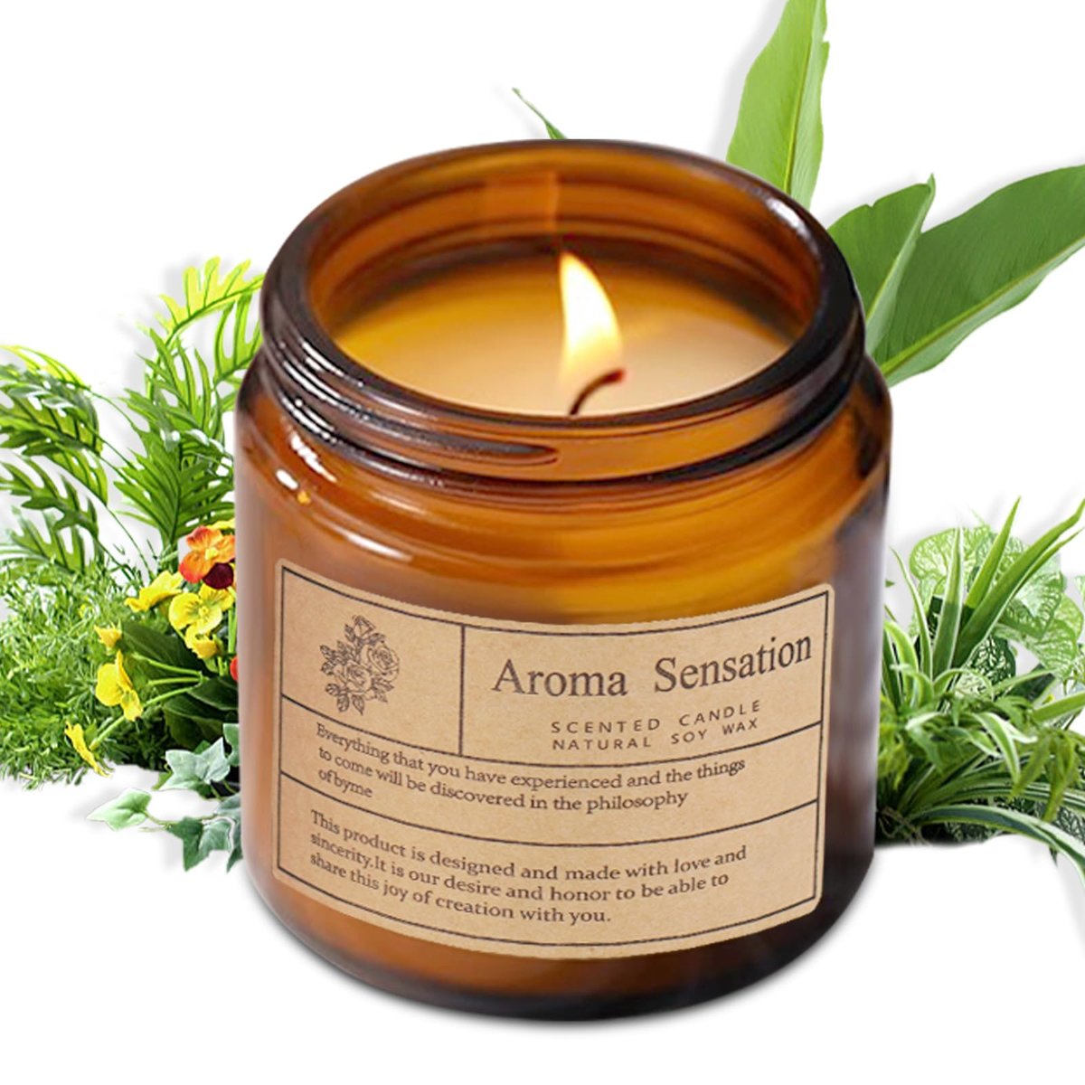 ARCASA Organic Soy Kerzen - Herbstlich duftend, Nebelwald 7oz
