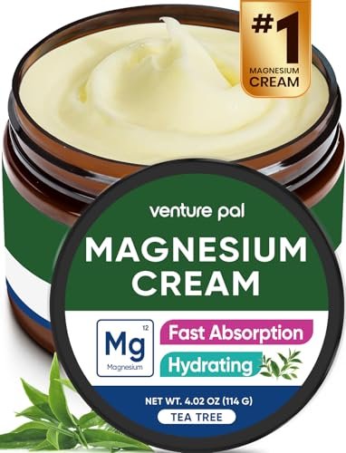 Venture Pal Topische Magnesiumcreme – Schnell einziehende Feuchtigkeitslotion mit Kokosöl, Sheabutter & Hyaluronsäure für Kinder