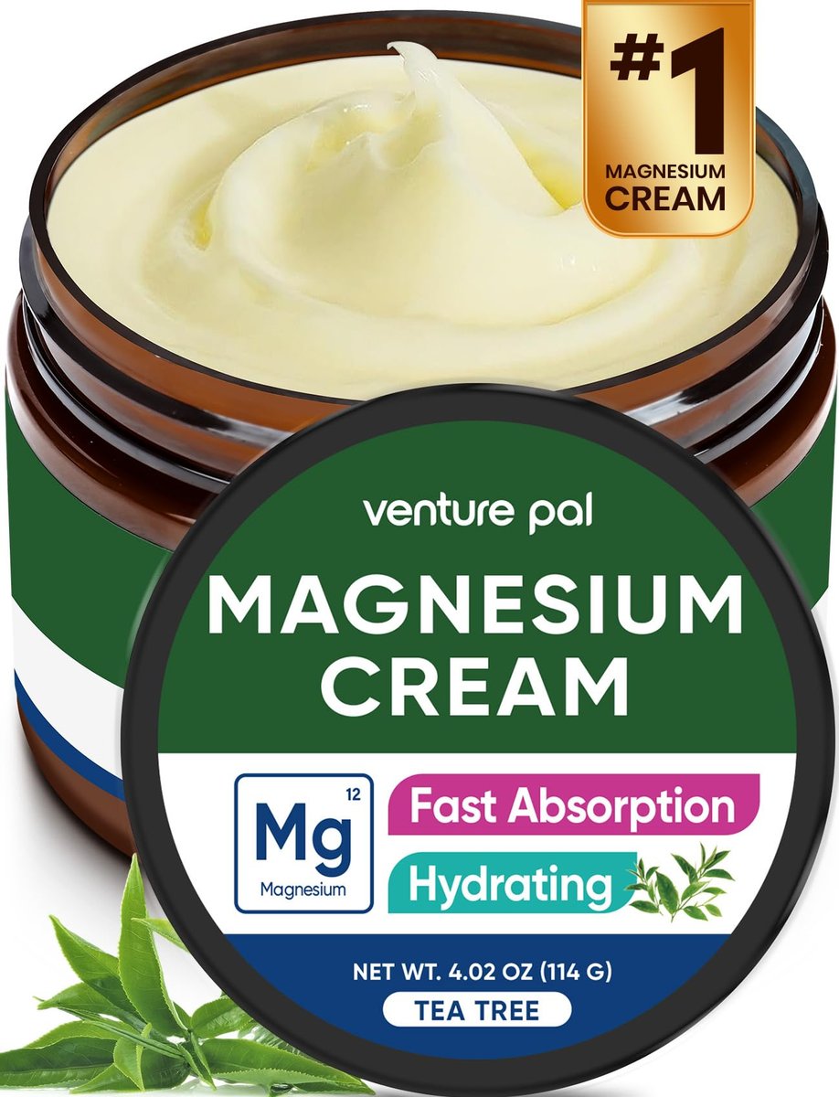 Venture Pal Topische Magnesiumcreme – Schnell einziehende Feuchtigkeitslotion mit Kokosöl, Sheabutter & Hyaluronsäure für Kinder