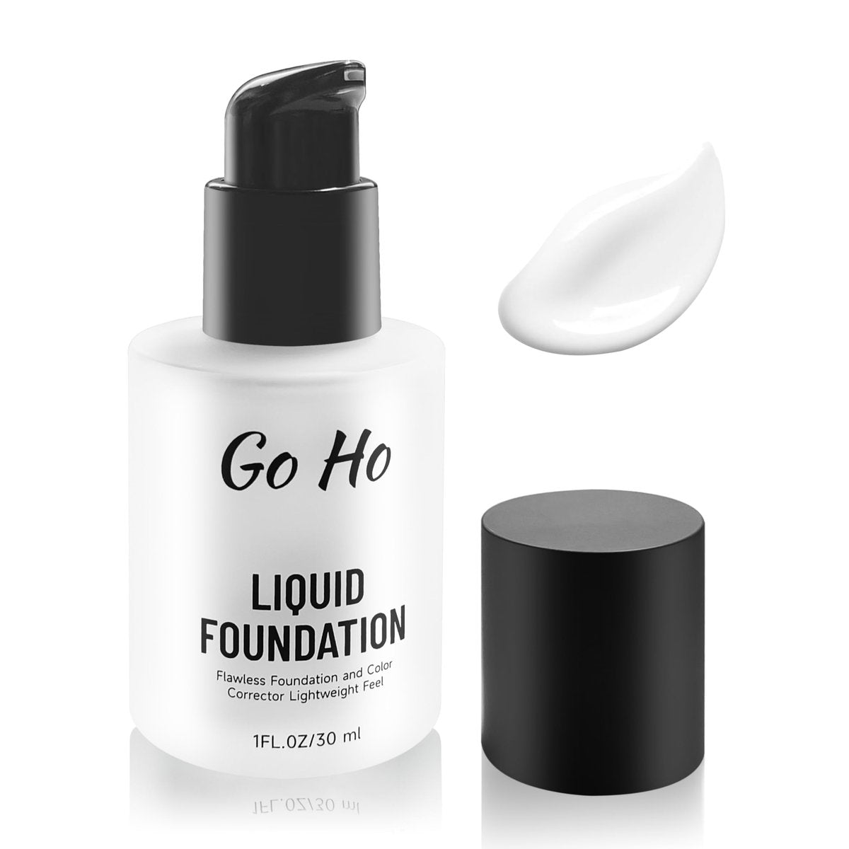 Go Ho Weiße Flüssigfoundation – Deckkraft Weiß, Color Corrector, Halbmatt, für Gothic, Clown, Vampir, Skelett Make-up, tägliches & Halloween Make-up für Kostüme & Bühne