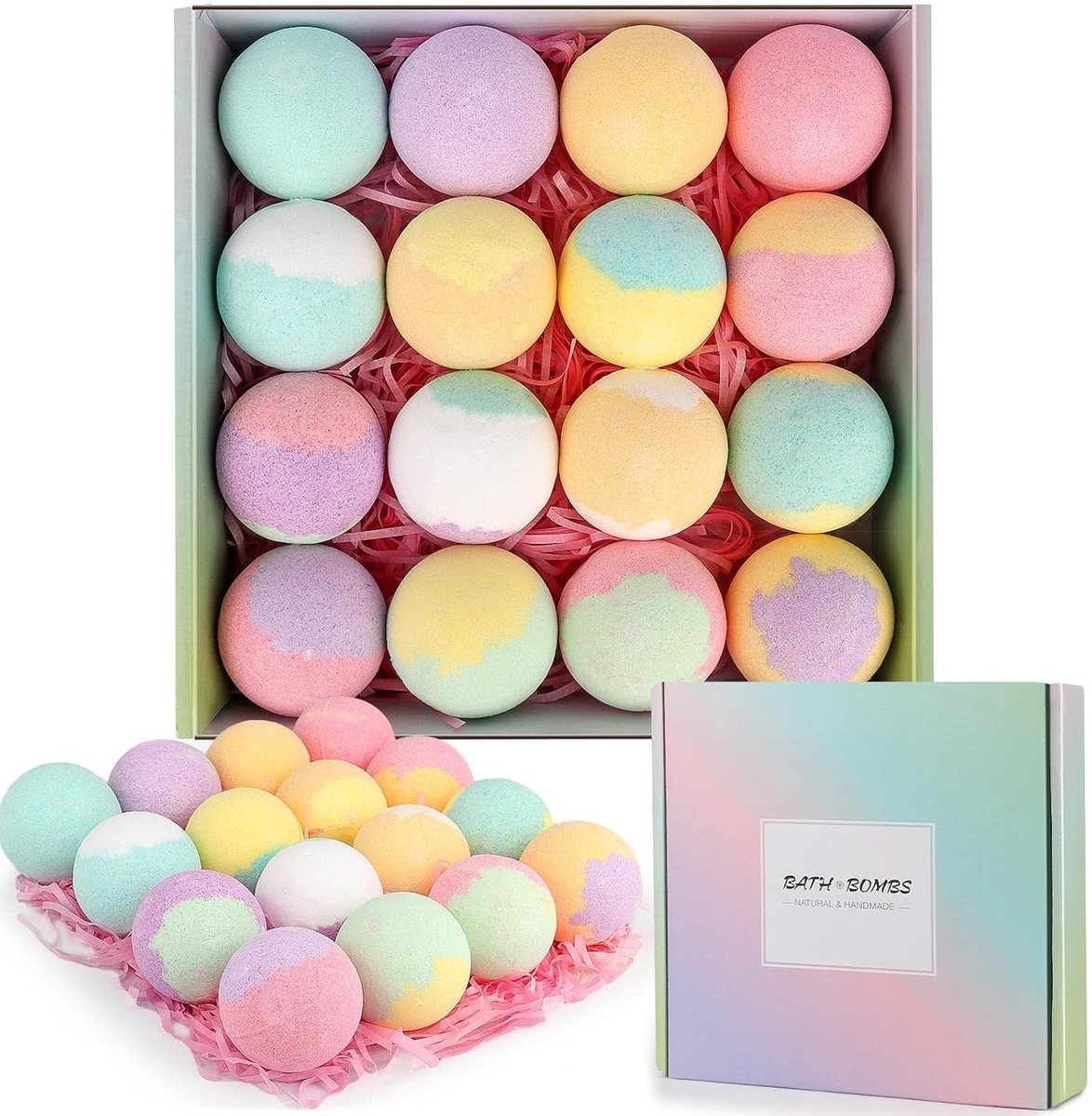 Bio Badebomben für Damen, Natürliche Badebomben zum Entspannen, Luxuriöses Badebomben Geschenkset