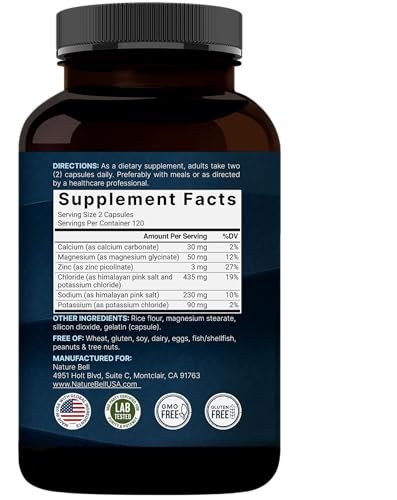 NatureBell Advanced Electrolyte Pills, 240 Kapseln – Salzpillen mit Elektrolyten für Fasten & Hydration – Hergestellt mit Himalaya-Salz, Natrium, Kalium, Magnesium & mehr – Keto, ungesüßt, zuckerfrei, nicht-GVO
