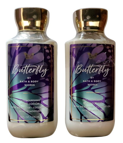 Bath & Body Works Butterfly Körpermilch 8 Unzen, 2er-Pack (Verpackung kann variieren)