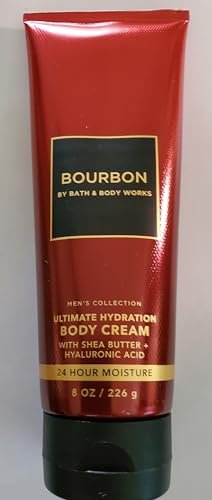 Bath & Body Works Men's Bourbon 3-in-1 Haar-, Gesichts- und Körperwaschgel & Body Creme 2er-Set (16 Fl Oz)
