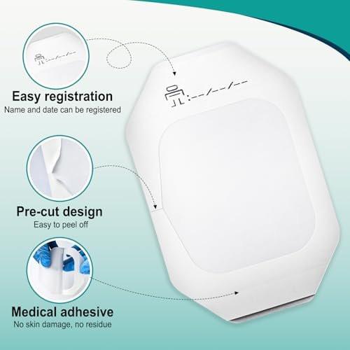 Transparente Wundfolie 4" x 4,75" | 30 Stück - Wasserdichte Pflaster für Schwimmen, Duschen, Wunden, postoperatives Duschen oder IV-Schutz, Tattoo-Nachsorge, Narbentherapie, Klebepflaster