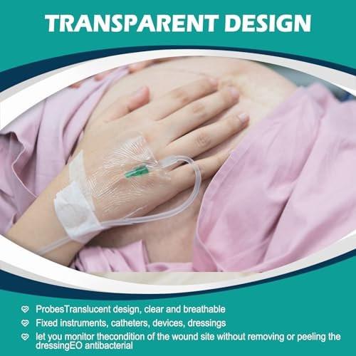 Transparente Wundfolie 4" x 4,75" | 30 Stück - Wasserdichte Pflaster für Schwimmen, Duschen, Wunden, postoperatives Duschen oder IV-Schutz, Tattoo-Nachsorge, Narbentherapie, Klebepflaster