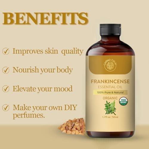 Carno Calm Bio Weihrauch Öl | USDA Bio Weihrauchöl | Holziger und erdiger Duft | 50 ml